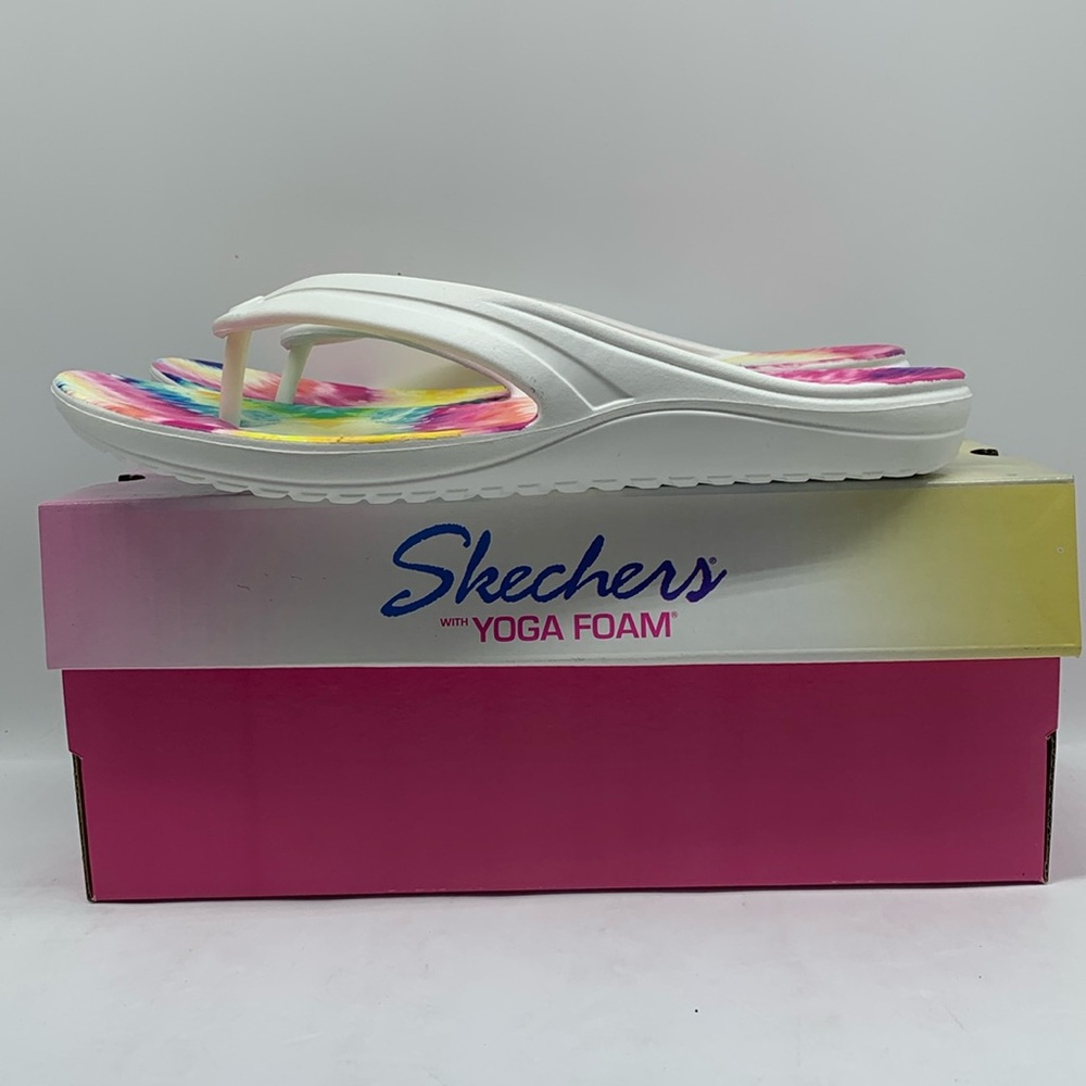 Skechers Bay Breeze Spontaneous White/Multicolor Size 10 Woman
